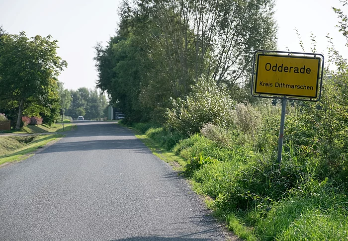Ortsschild Odderade